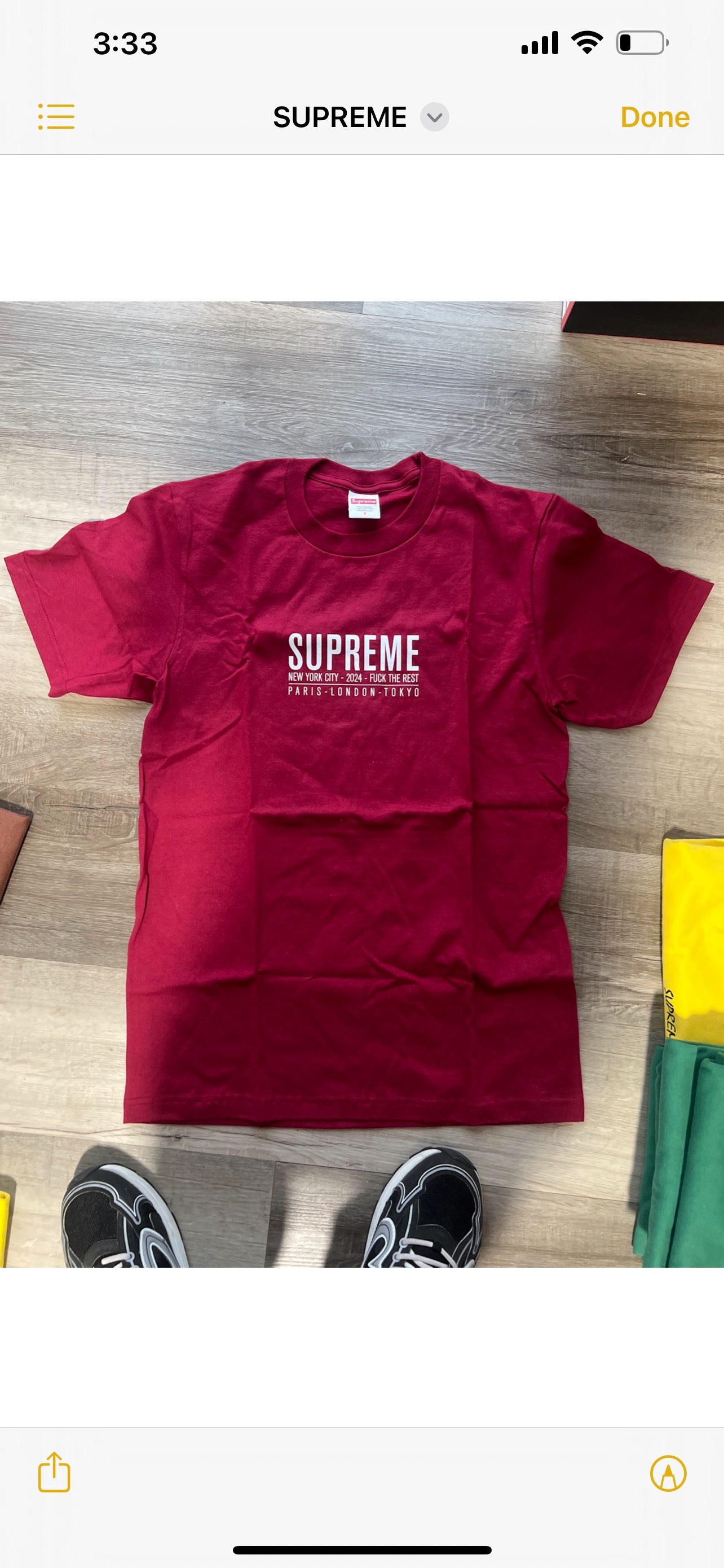 Supreme tee fuck the rest red