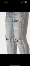 Amiri Mx1 (Plaid Green) Jean