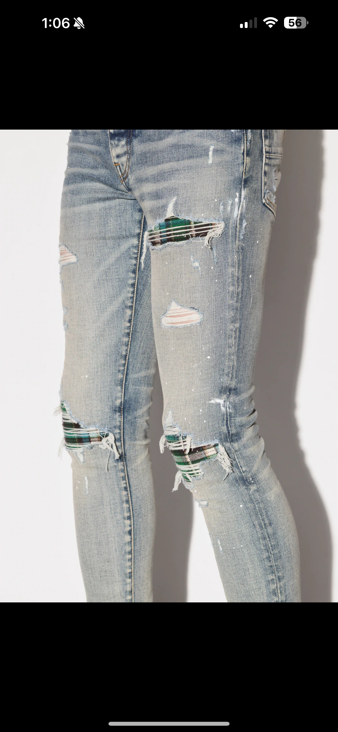 Amiri Mx1 (Plaid Green) Jean