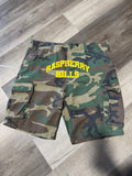 Raspberry hills camo shorts
