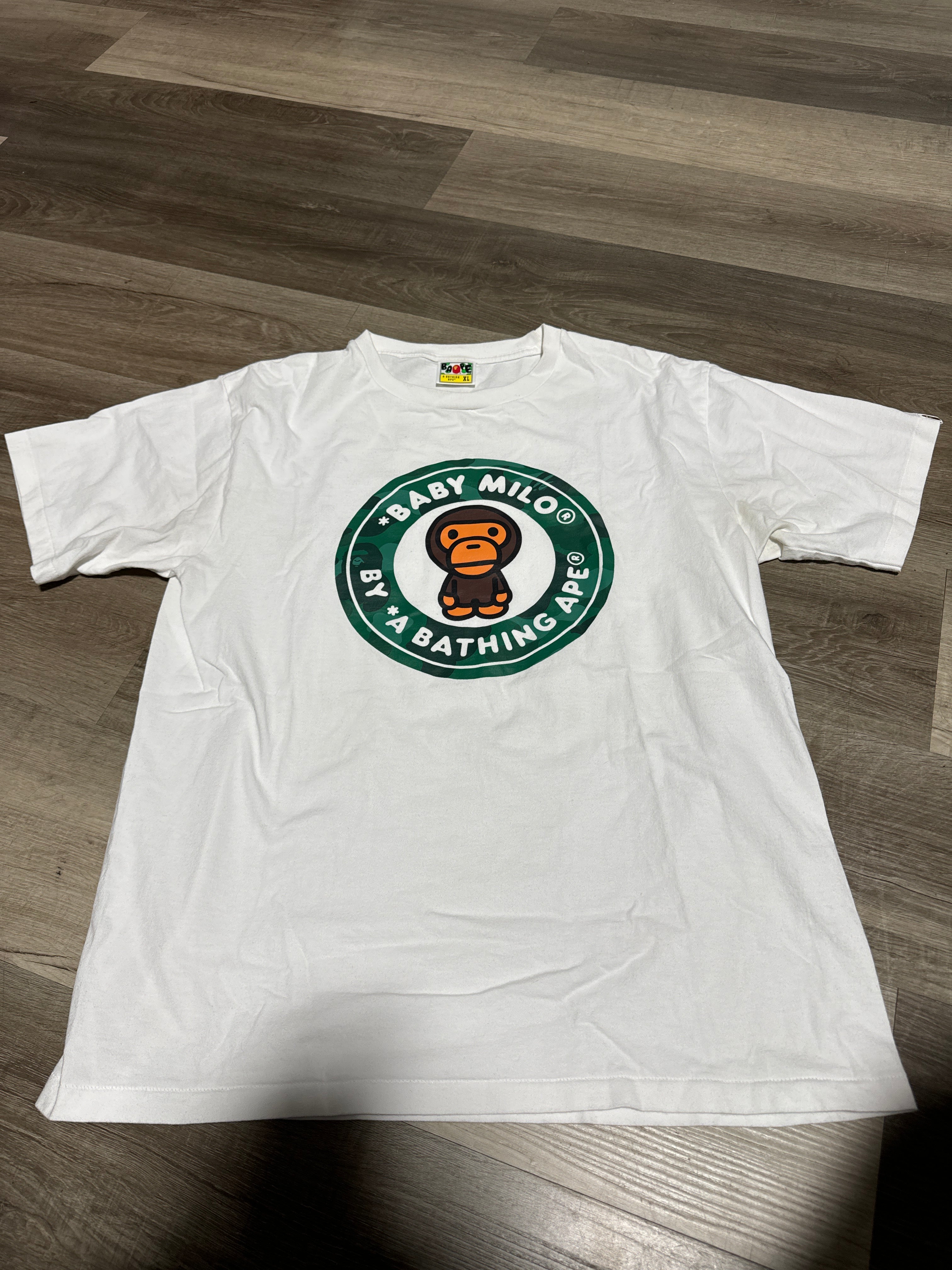 Bape baby Milo tee (White/Green)