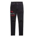 Amiri Hollywood Jeans (Black/Red)