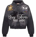 Vale zip up hoodie Rockefeller black