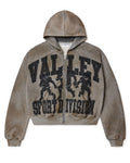 Vale Lives “Sports Division” Zip Up Hoodie (Grey)