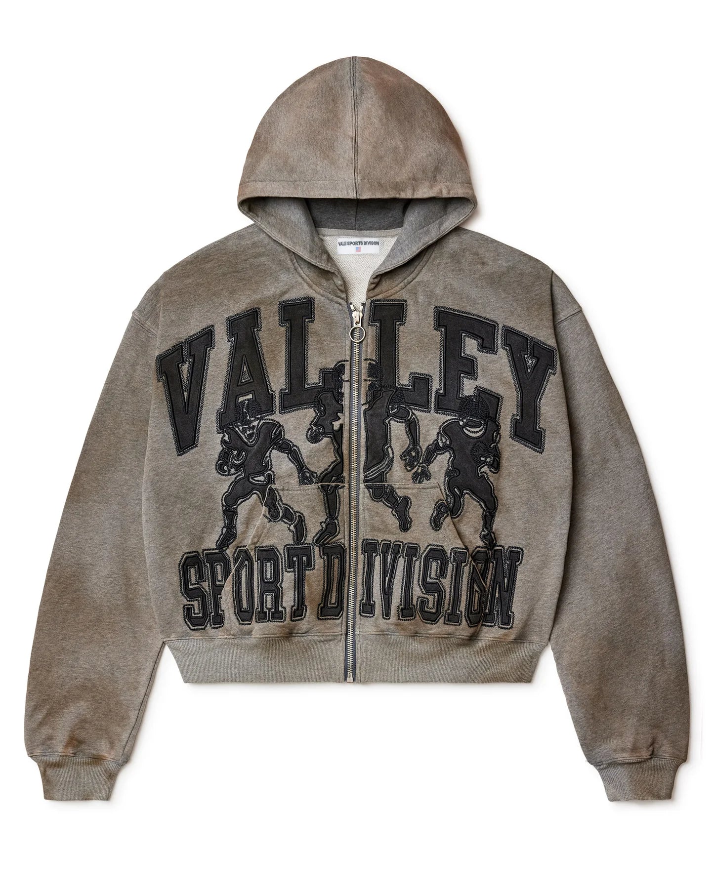 Vale Lives “Sports Division” Zip Up Hoodie (Grey)