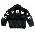 Supreme Faux fur bomber jacket black