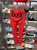 Body by raven pants red/ black logo