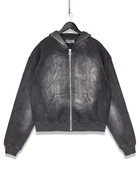 Vale Valley Zip Up Hoodie (Black)