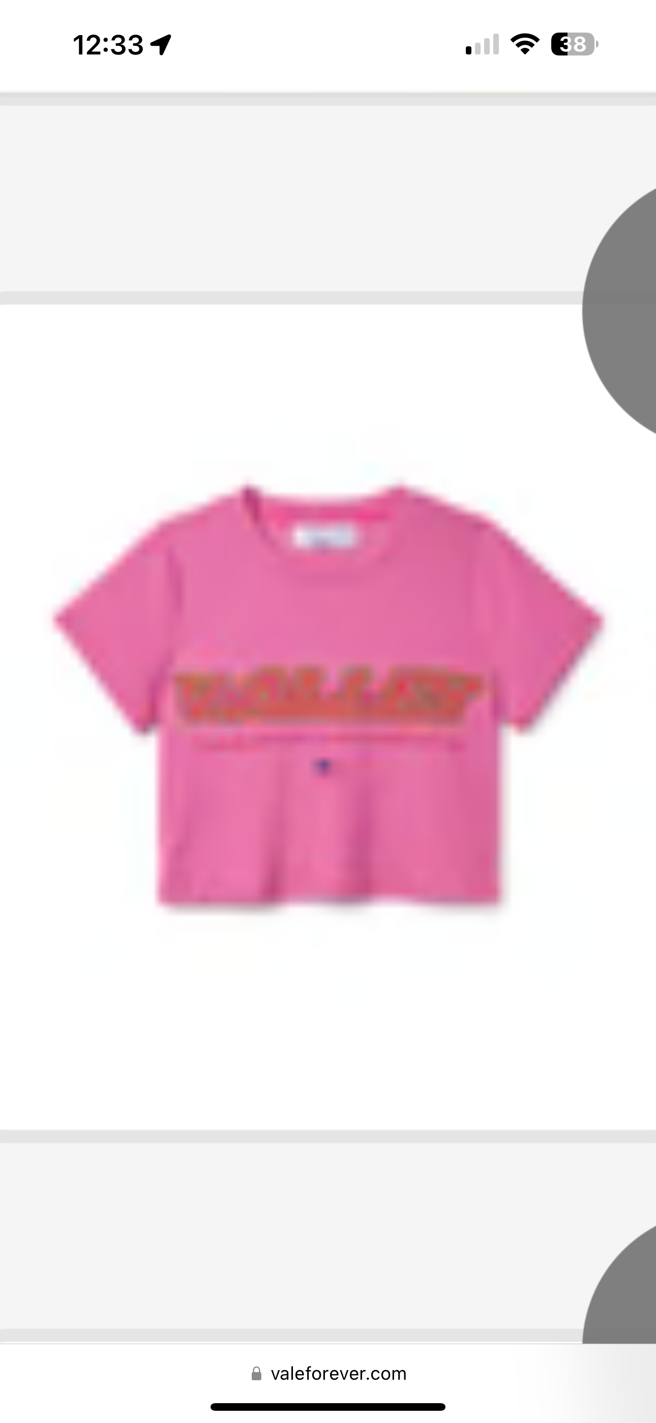 Vale Lives “Valley Sport” Crop tee (Pink)