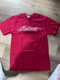 Supreme tee script logo burgundy