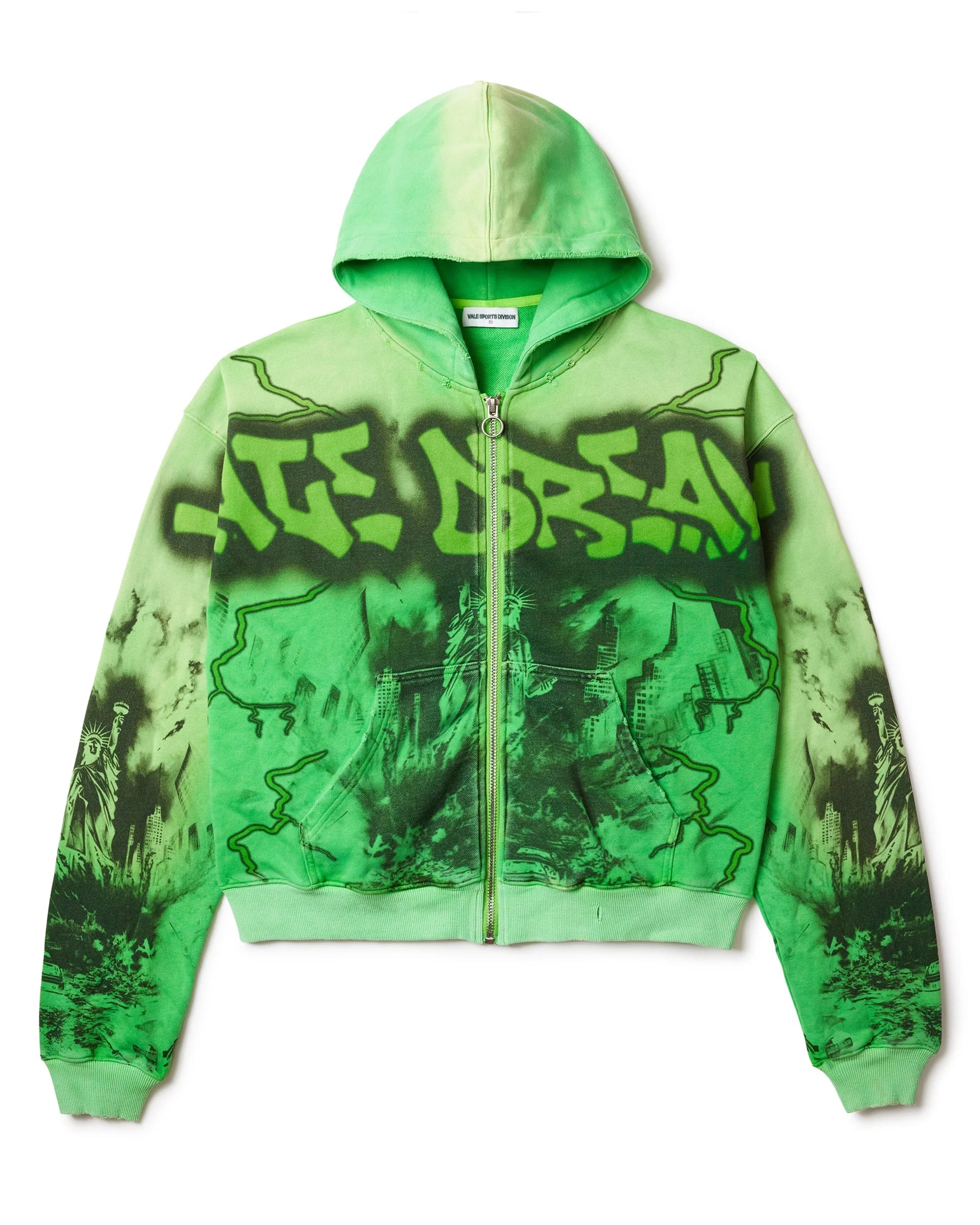 Vale Lives “Green Nightmare” Zip Up Hoodie