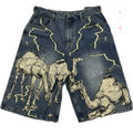 Vale Lives “Lightning” Denim Shorts (Blue)