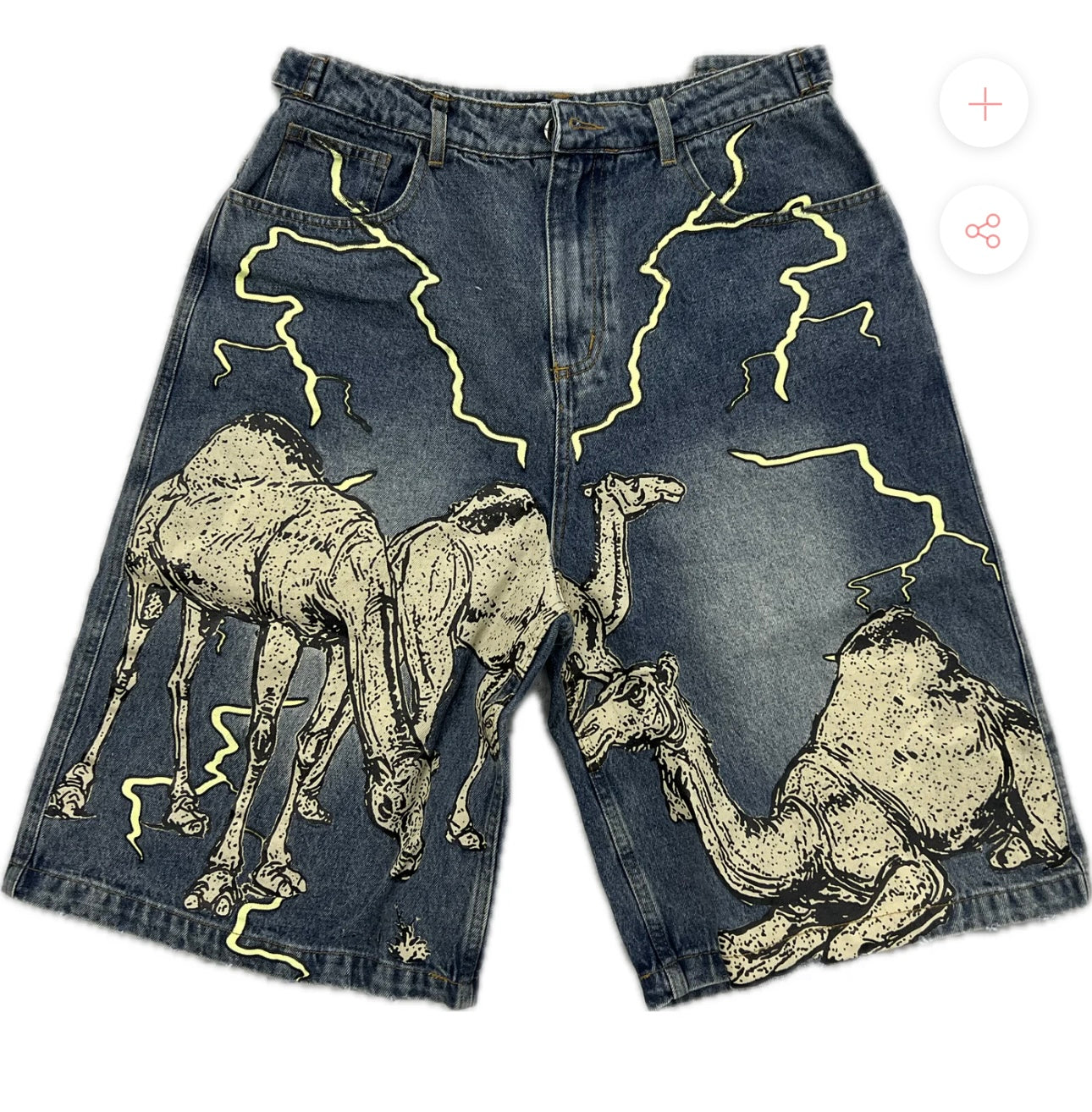 Vale Lives “Lightning” Denim Shorts (Blue)
