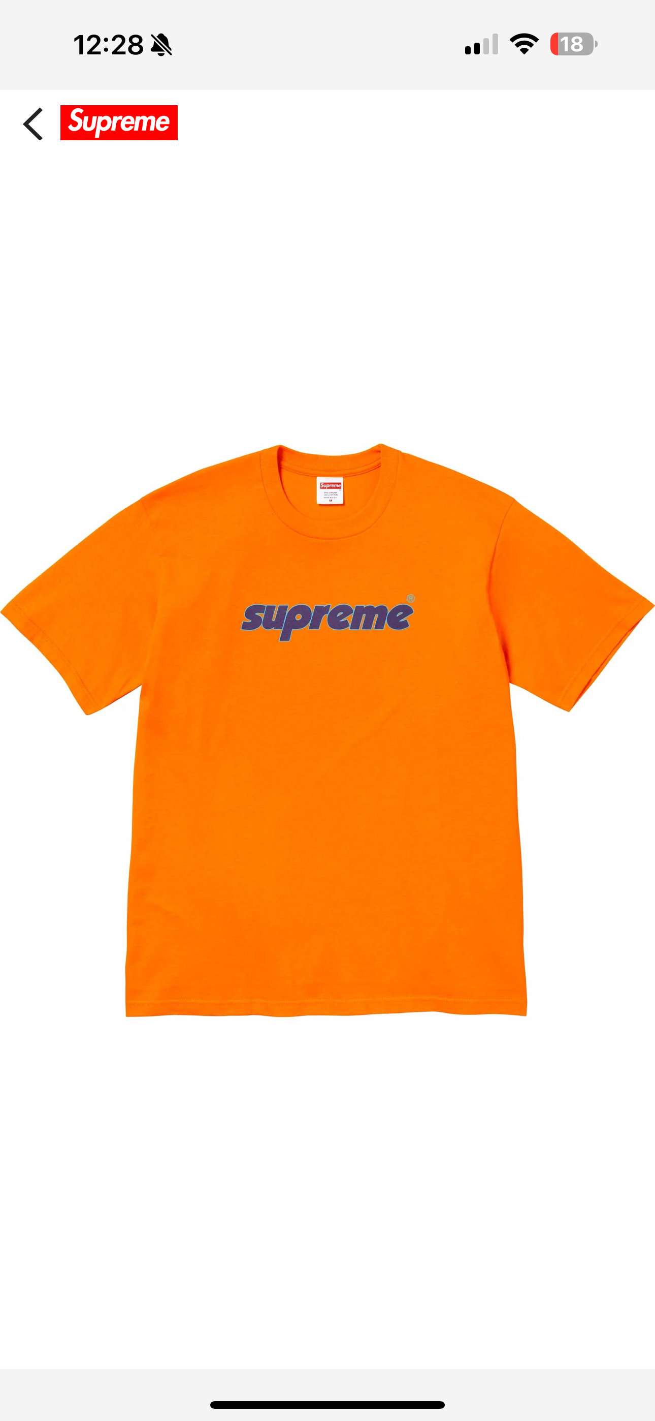 Supreme “Pinline” Tee (Orange)