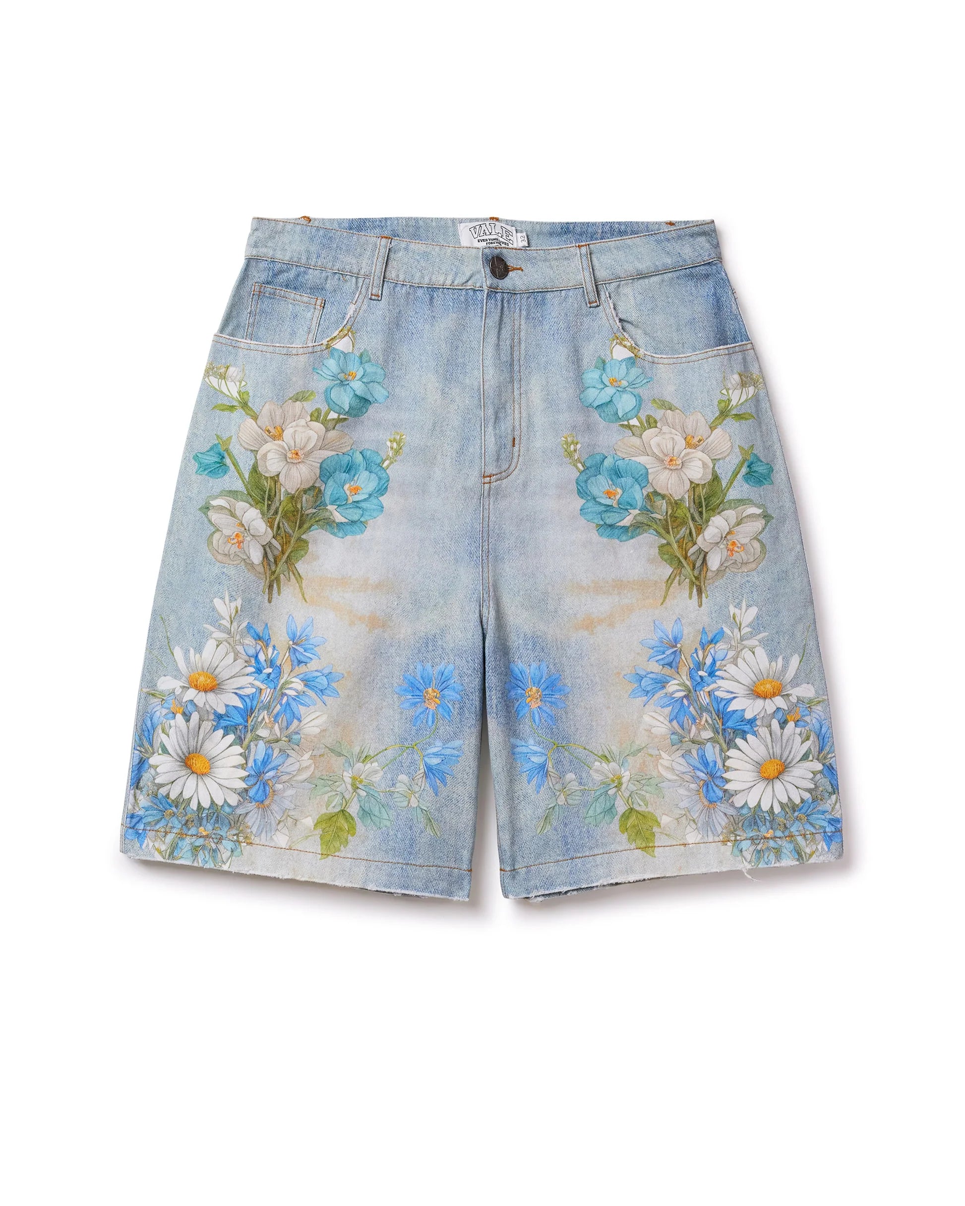 Vale Lives “Garden” Denim Short blue