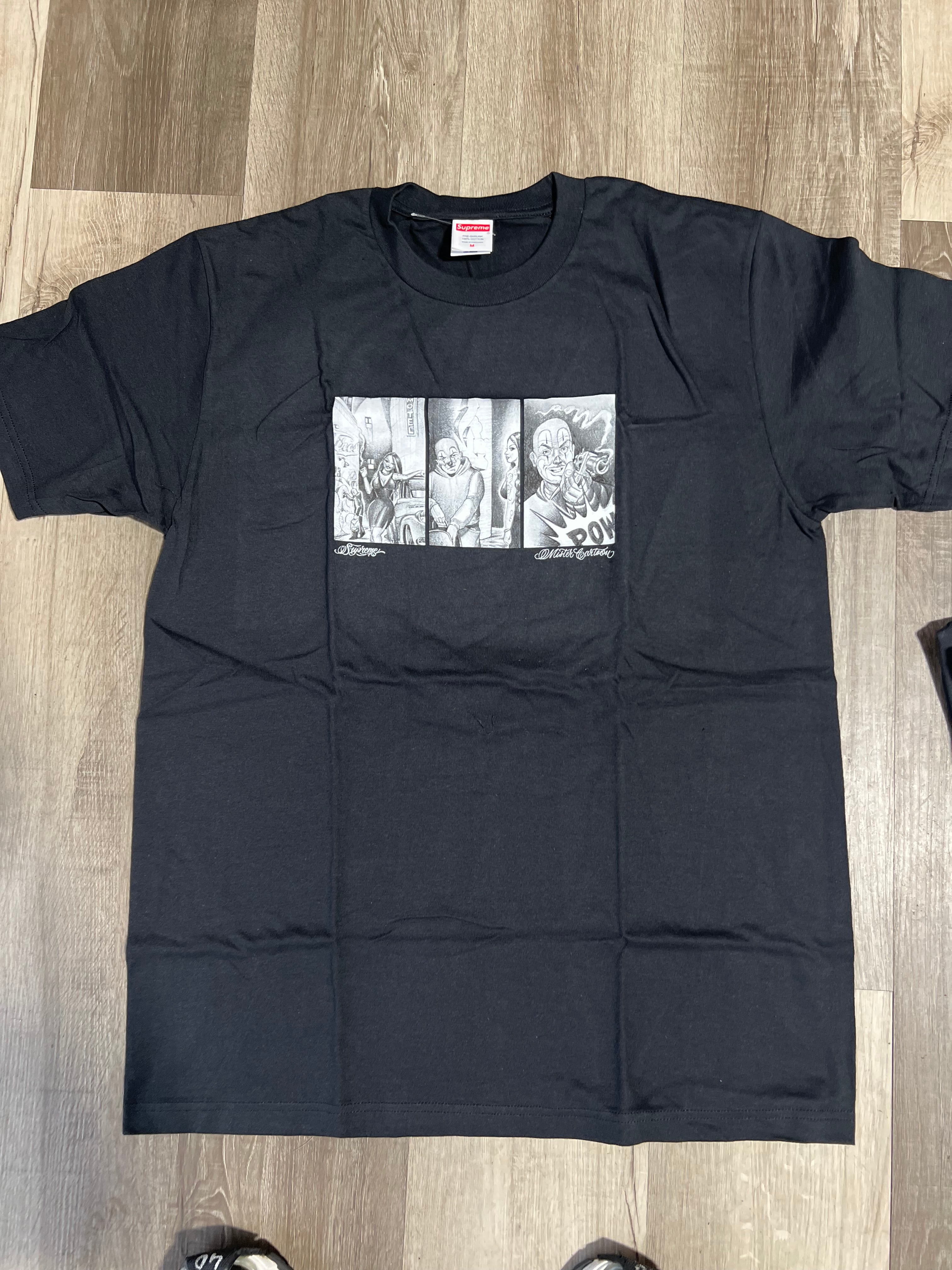 Supreme mister cartoon tee black