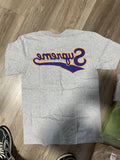 Supreme tee back logo grey /navy