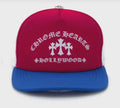 Chrome Hearts Trucker Hat Cemetery Cross (Blue/White/Red)