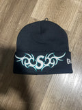 Supreme beanie S logo black/white/ turquoise