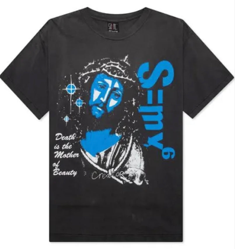 Saint Michael tee Death is the mother of beauty grey/ blue