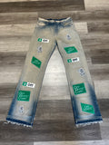 Off white jeans light blue green