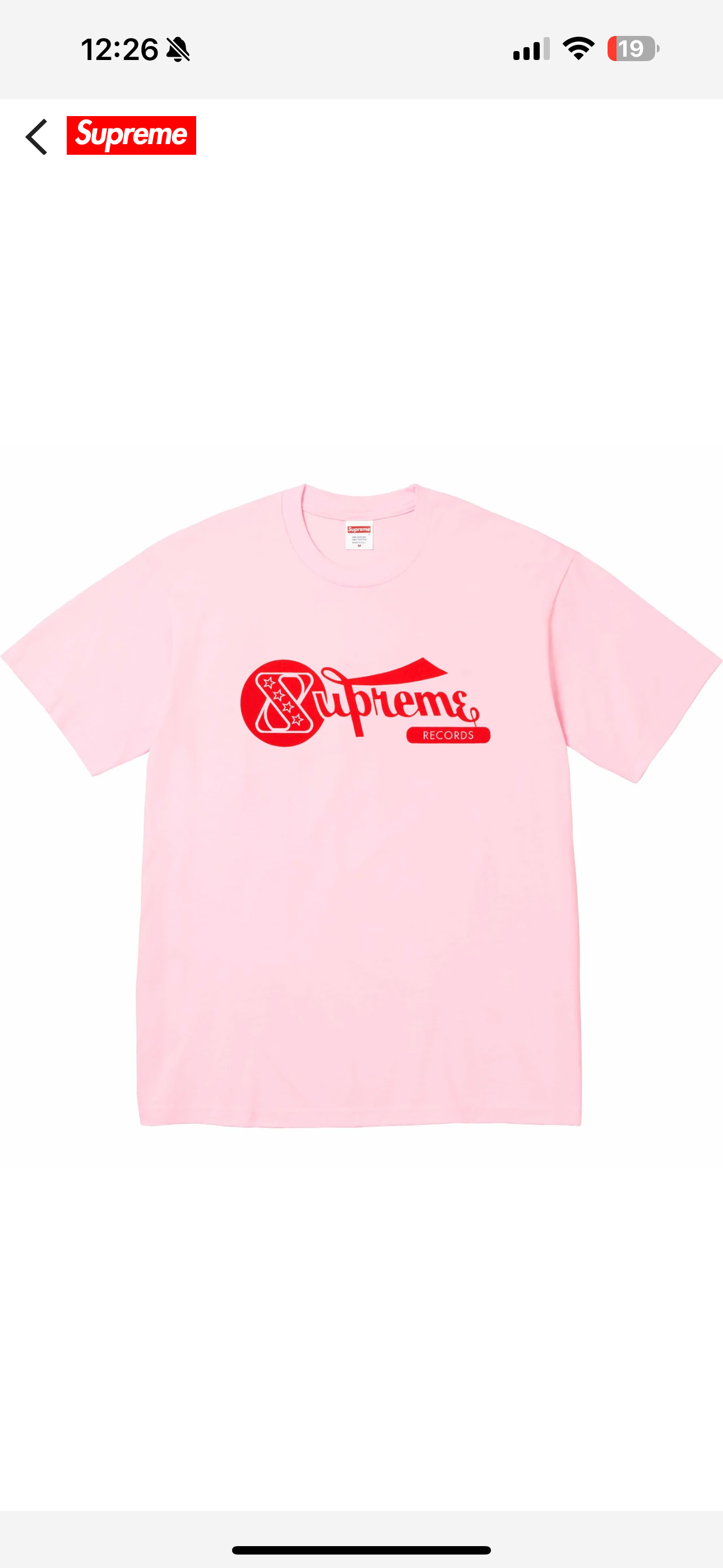 Supreme “Records” Tee (Pink)