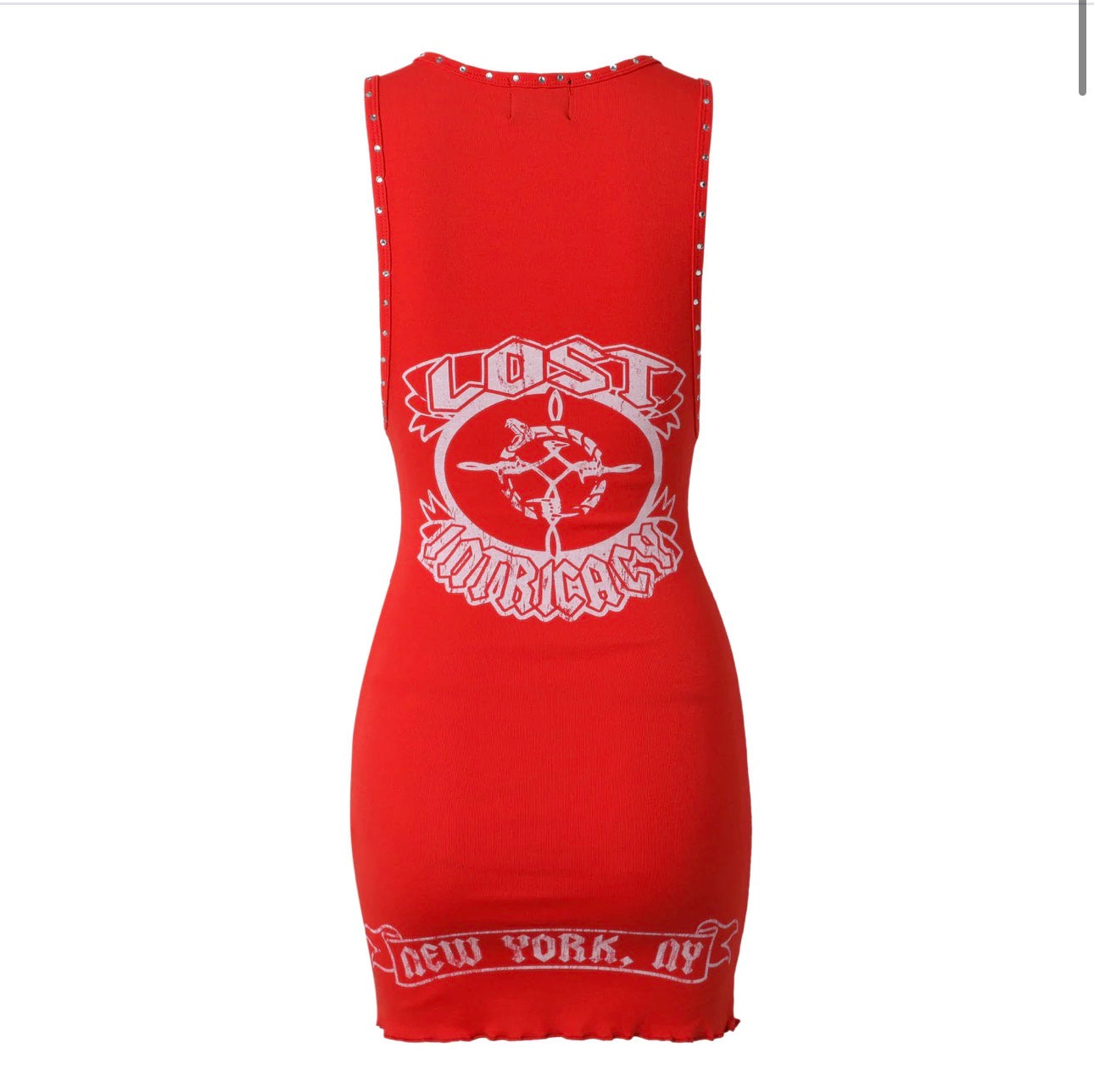 Lost intricacy “icon” Logo Dress (Red)