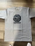 Supreme glittery logo tee grey/black