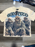 Godspeed tee skeleton army cream
