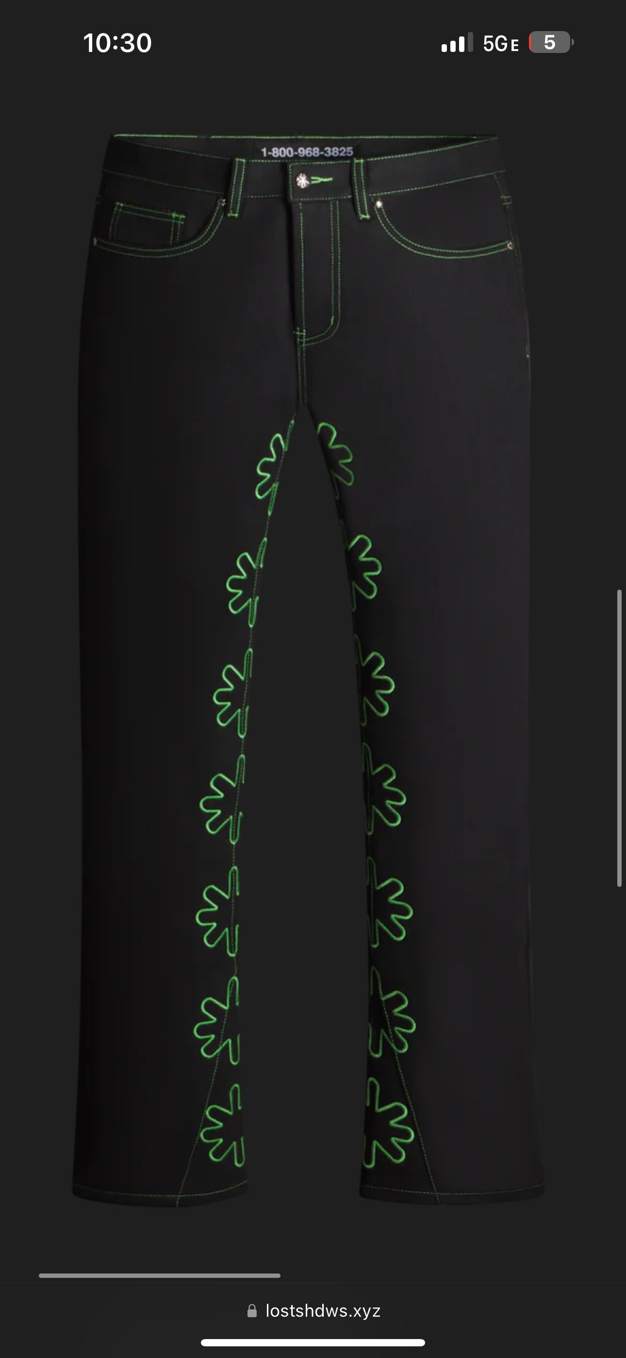 Lost Shdws “Outline” Jeans (Green/Black)