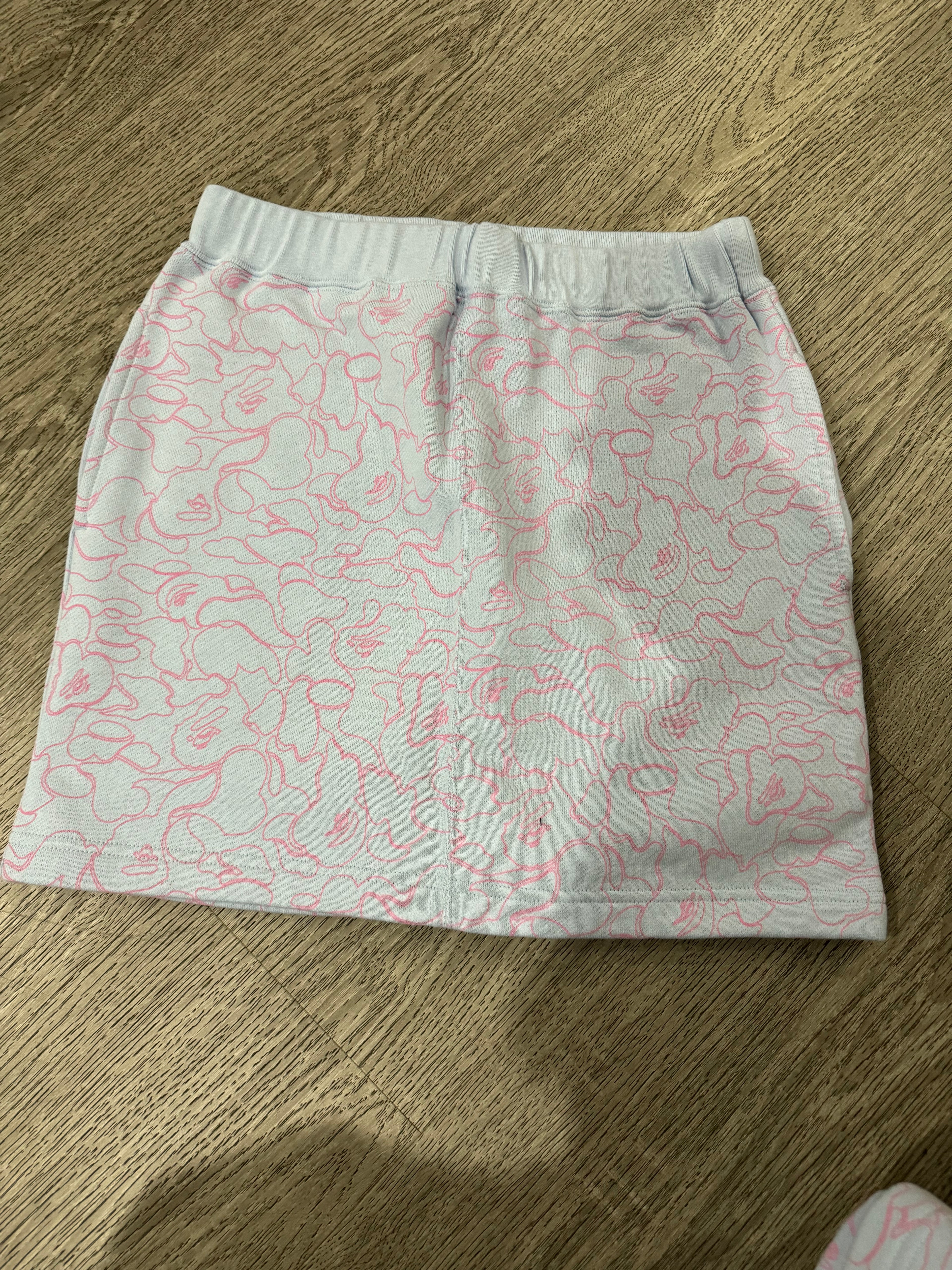 Bape Women Skirt (Light Blue/Pink)