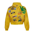 Vale Doodle Zip Up Hoodie Yellow