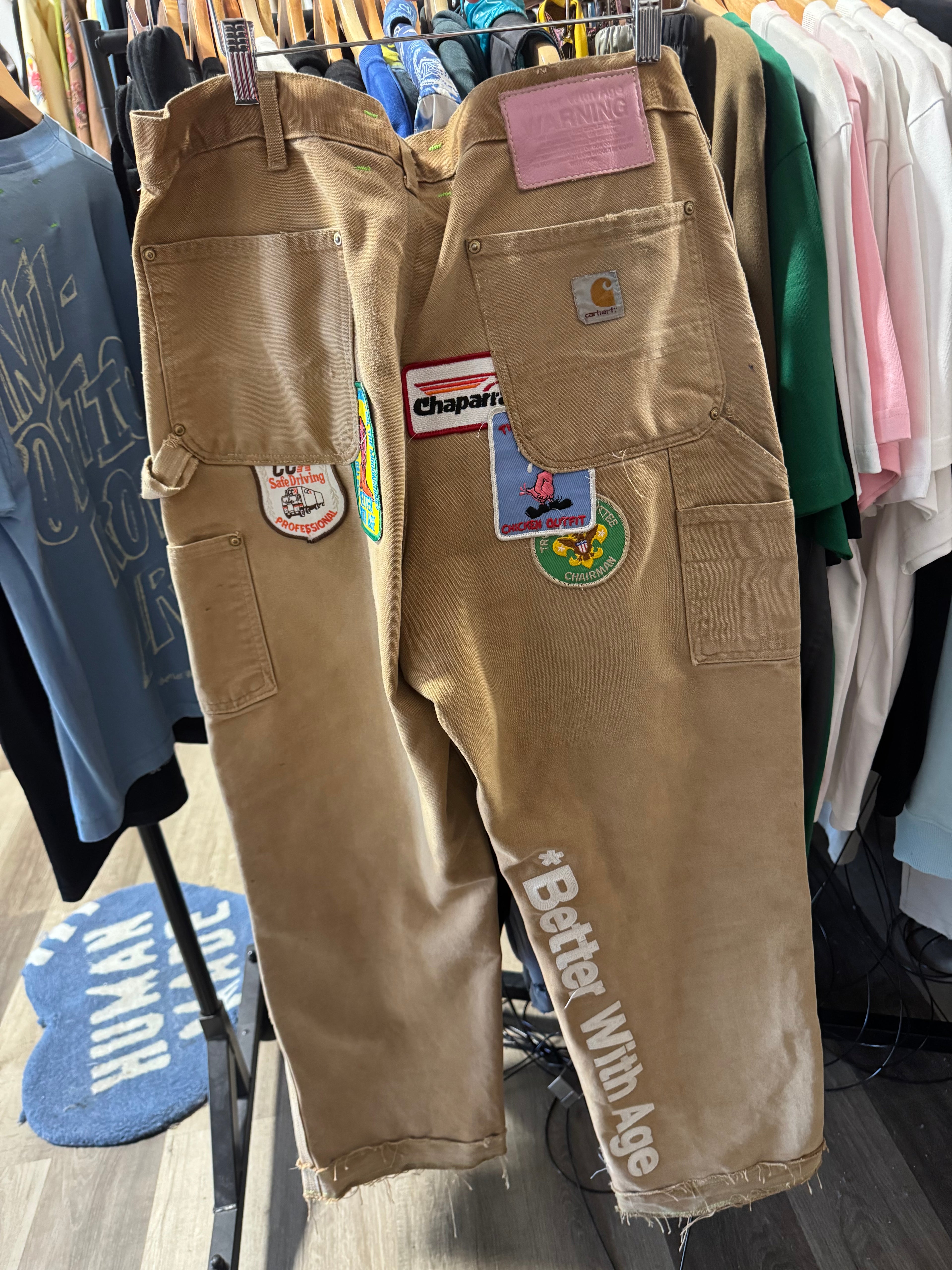 Better With Age Patch Carpenter Pants