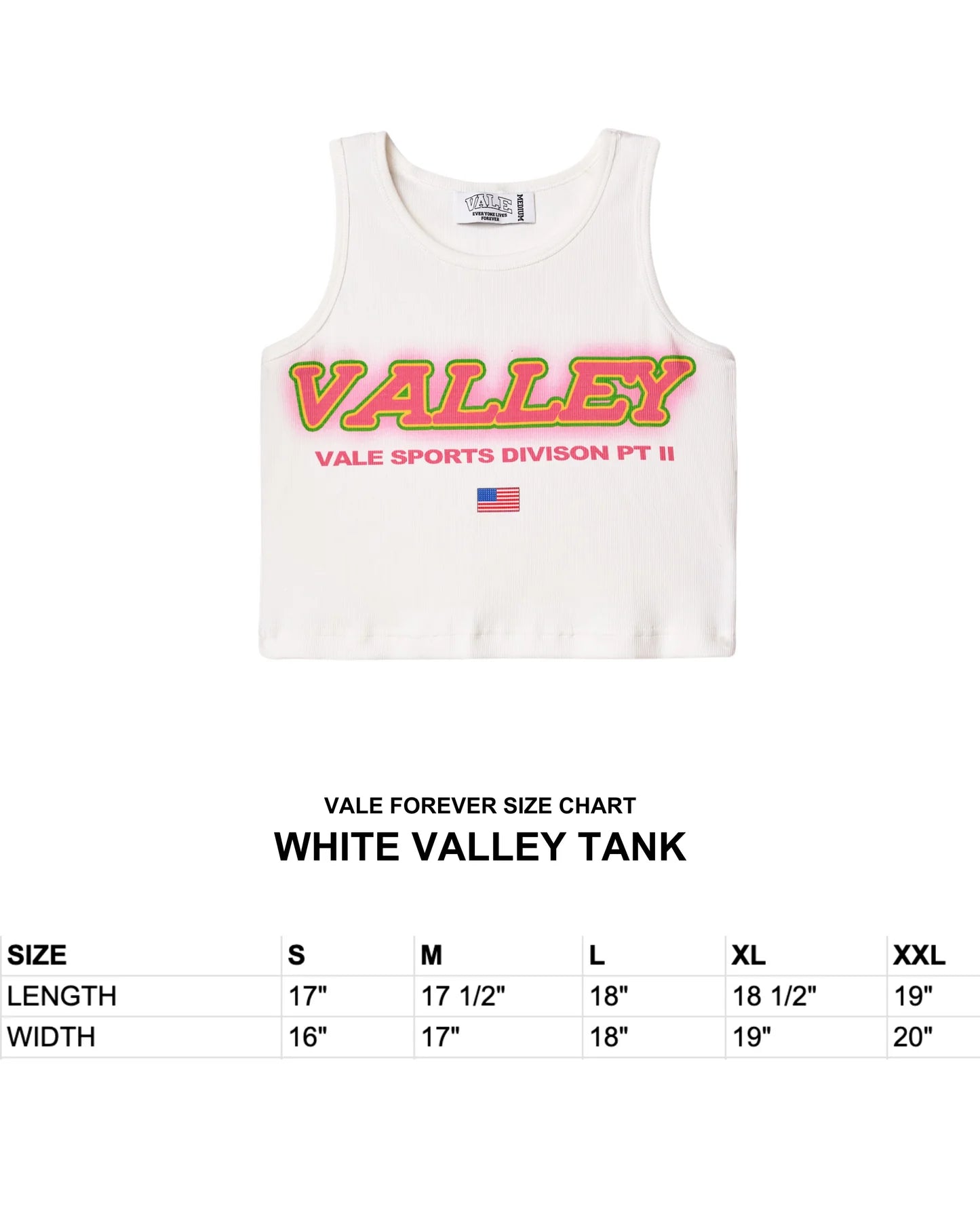 Vale Lives “Valley” Tank (White)