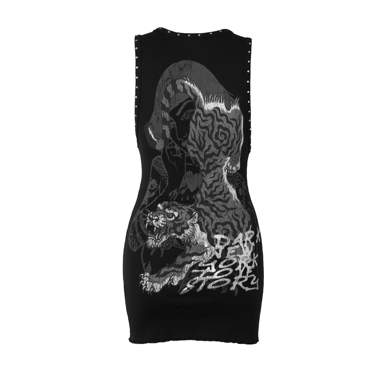 Lost intricacy “Twin Tiger” Dress (Black/Grey)