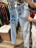 Amiri jeans big A logo light blue