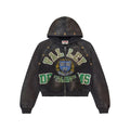 Vale Gem Zip Up Hoodie Black/Green