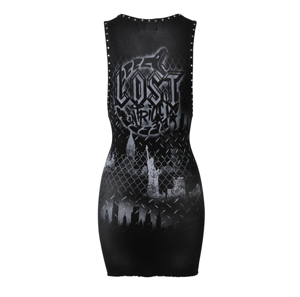 Lost intricacy “Shadowline” Dress Black
