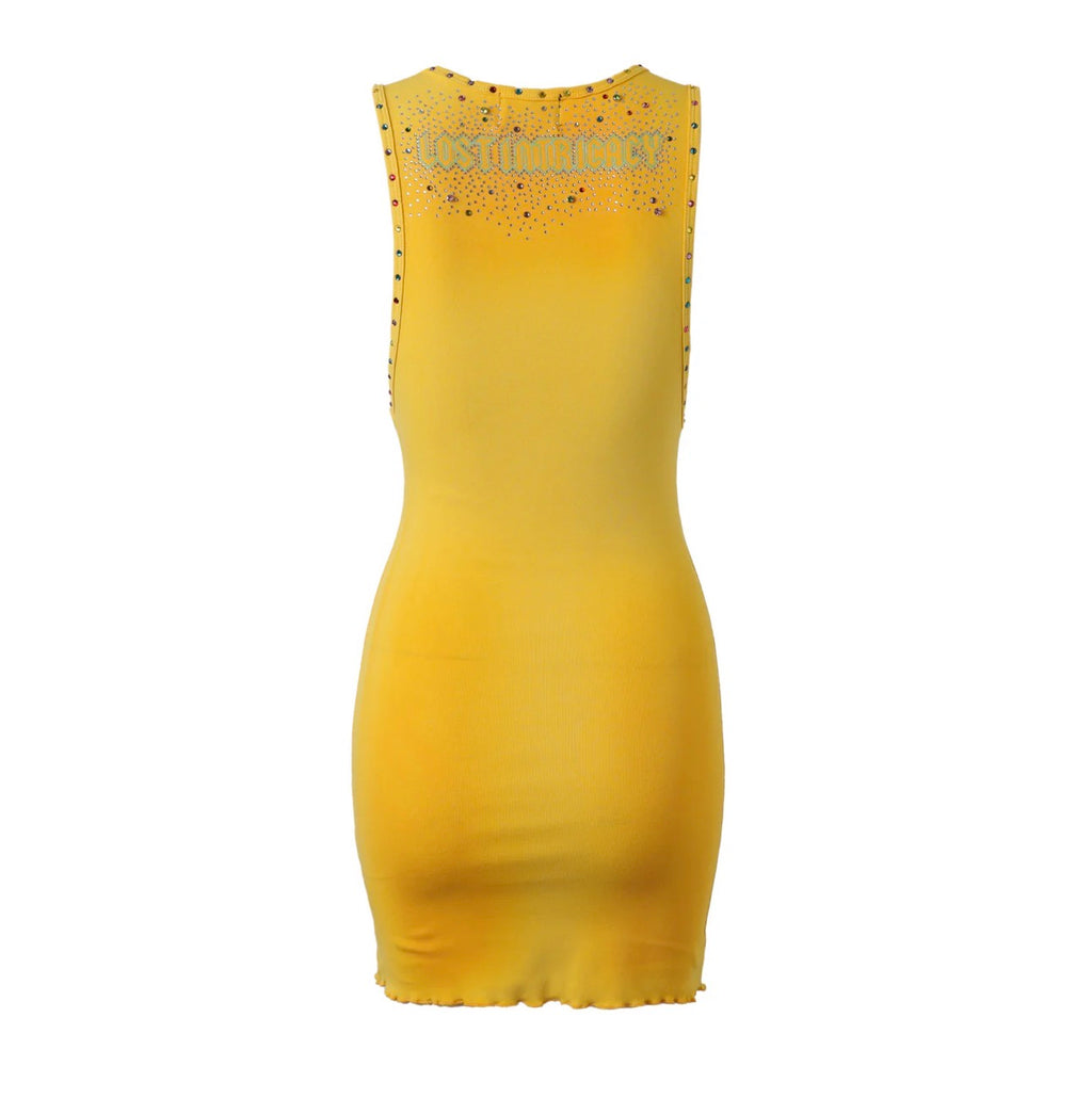 Lost intricacy Yellow inverse Dress