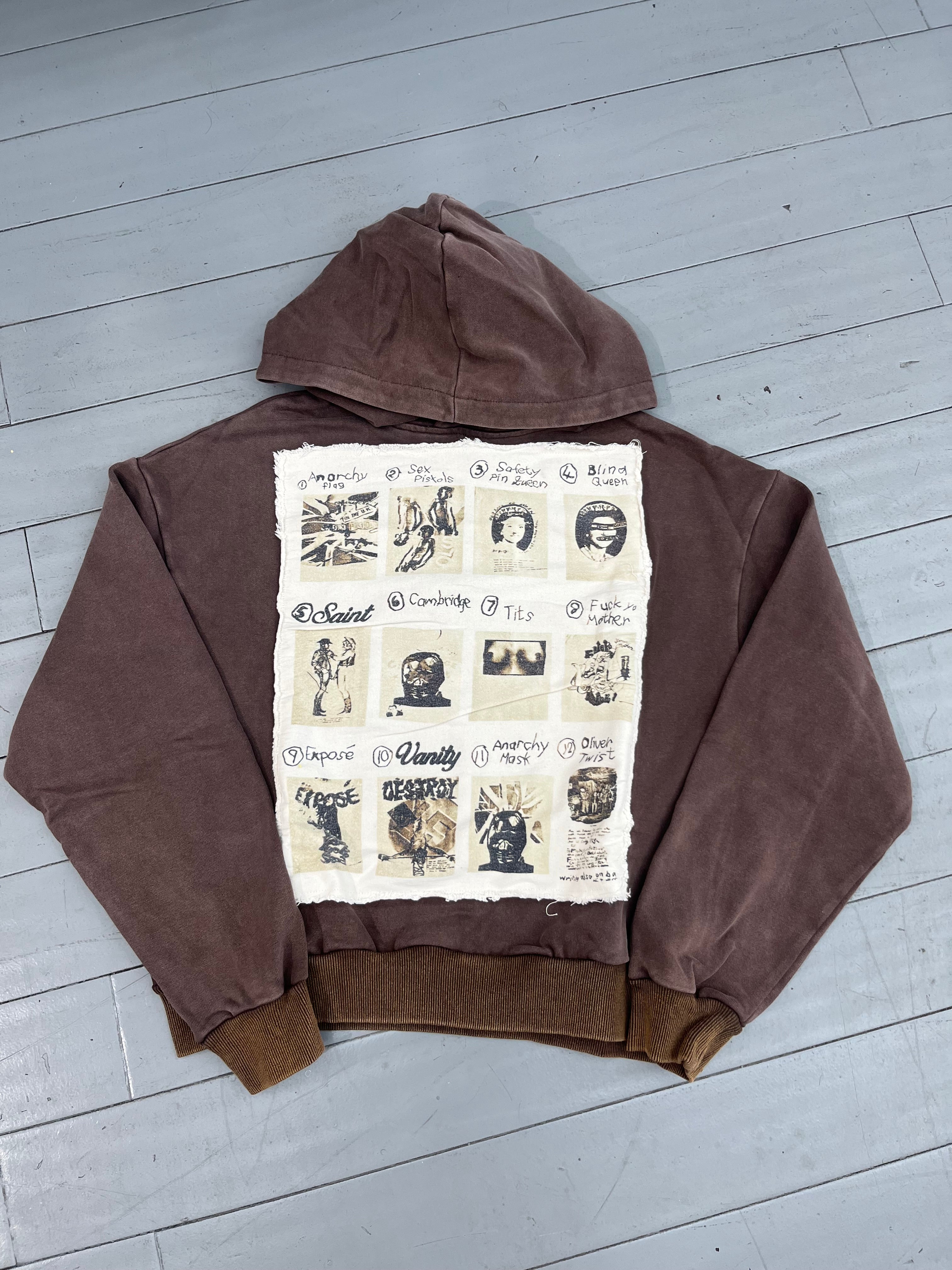 Saint Vanity Patch Hoodie Brown