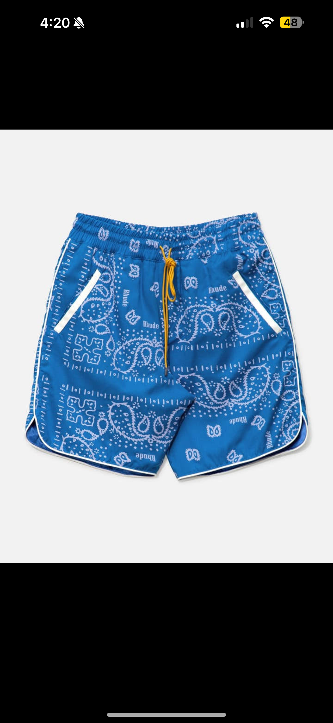 Rhude Bandana Shorts (Blue)