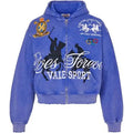 Vale Zip up hoodie blue rockefeller