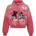 Vale Zip Up hoodie Rockefeller red