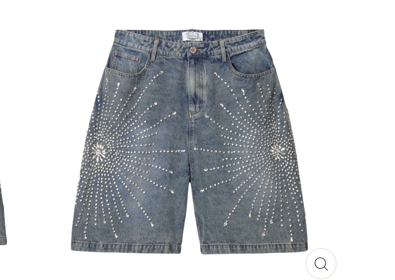 Vale Lives “Cluster” Denim Shorts (Blue)