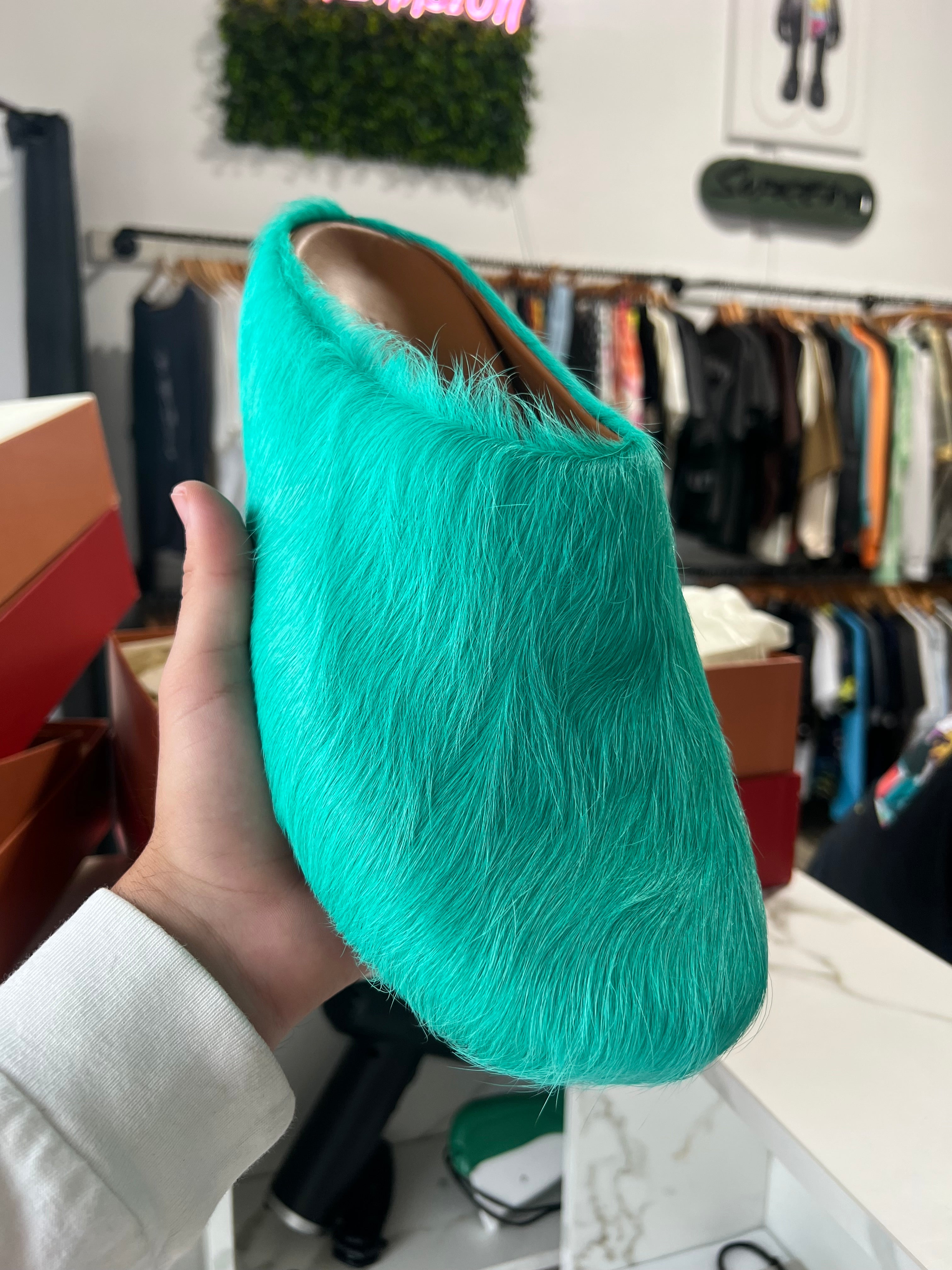 Marni slides turquoise