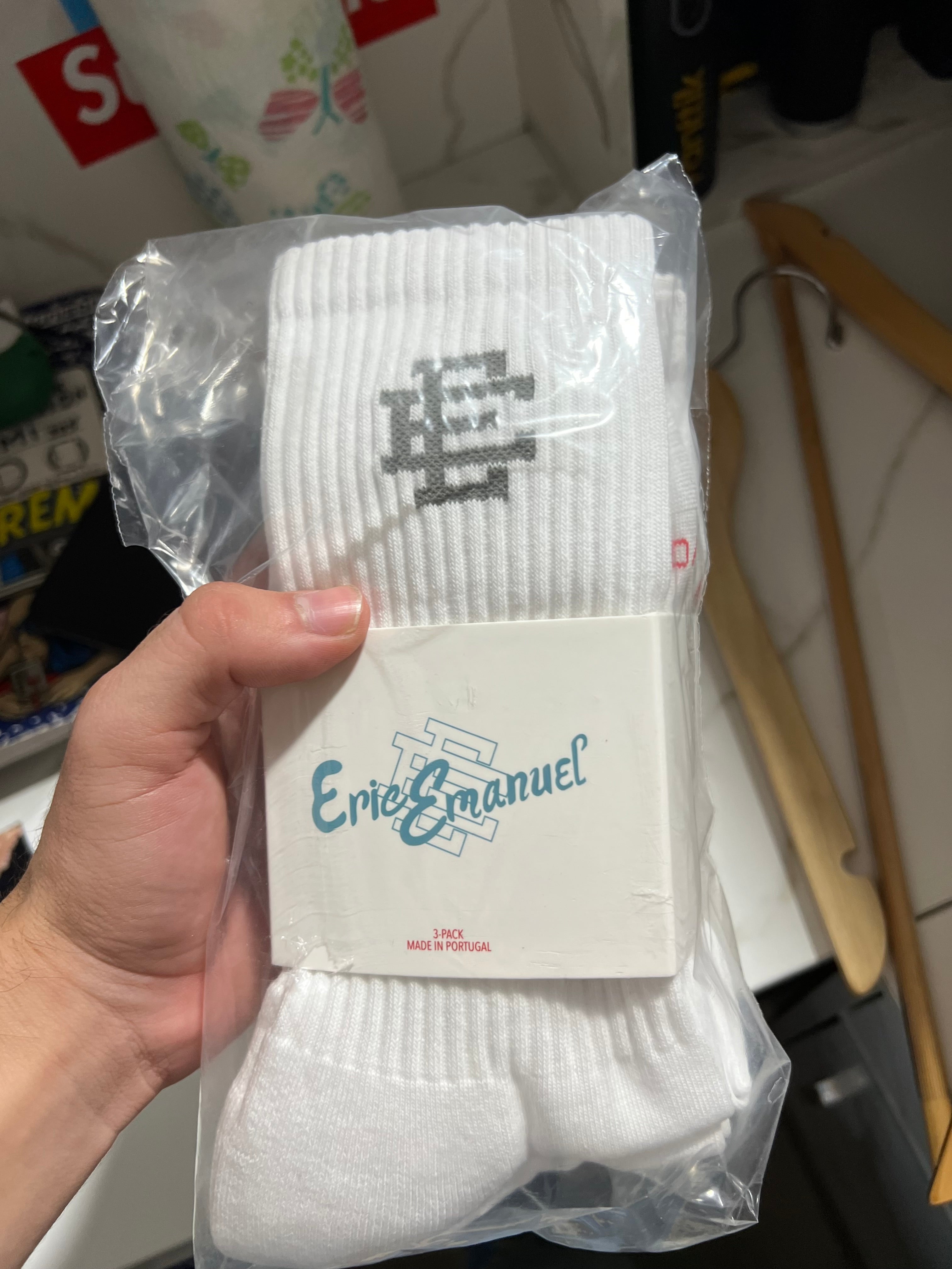 Eric Emmanuel socks white/ grey/ black