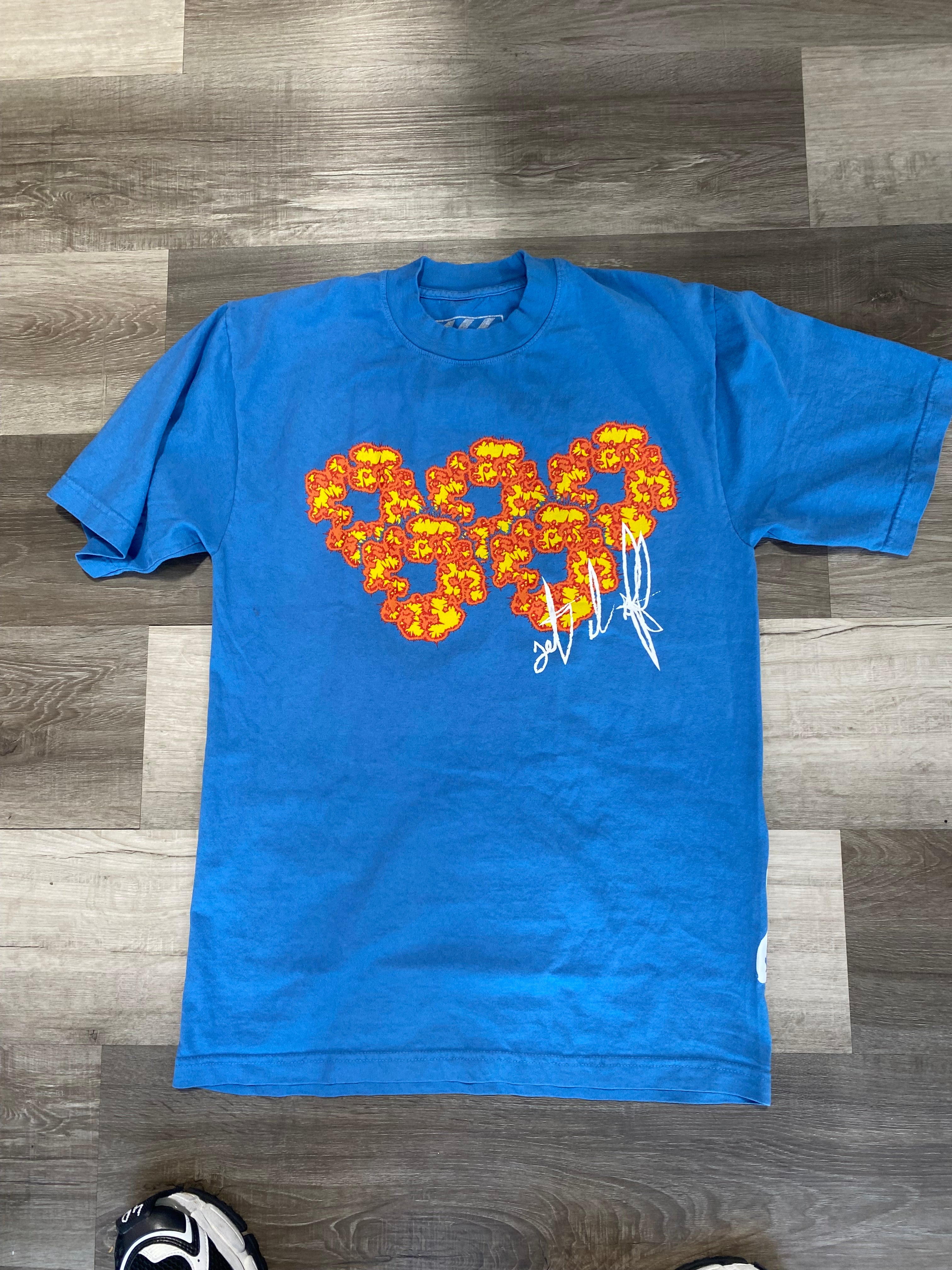 Denim Tears X Offset tee small logo blue