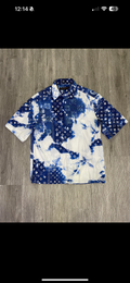 Louis Vuitton Blue Tie Dye Button up