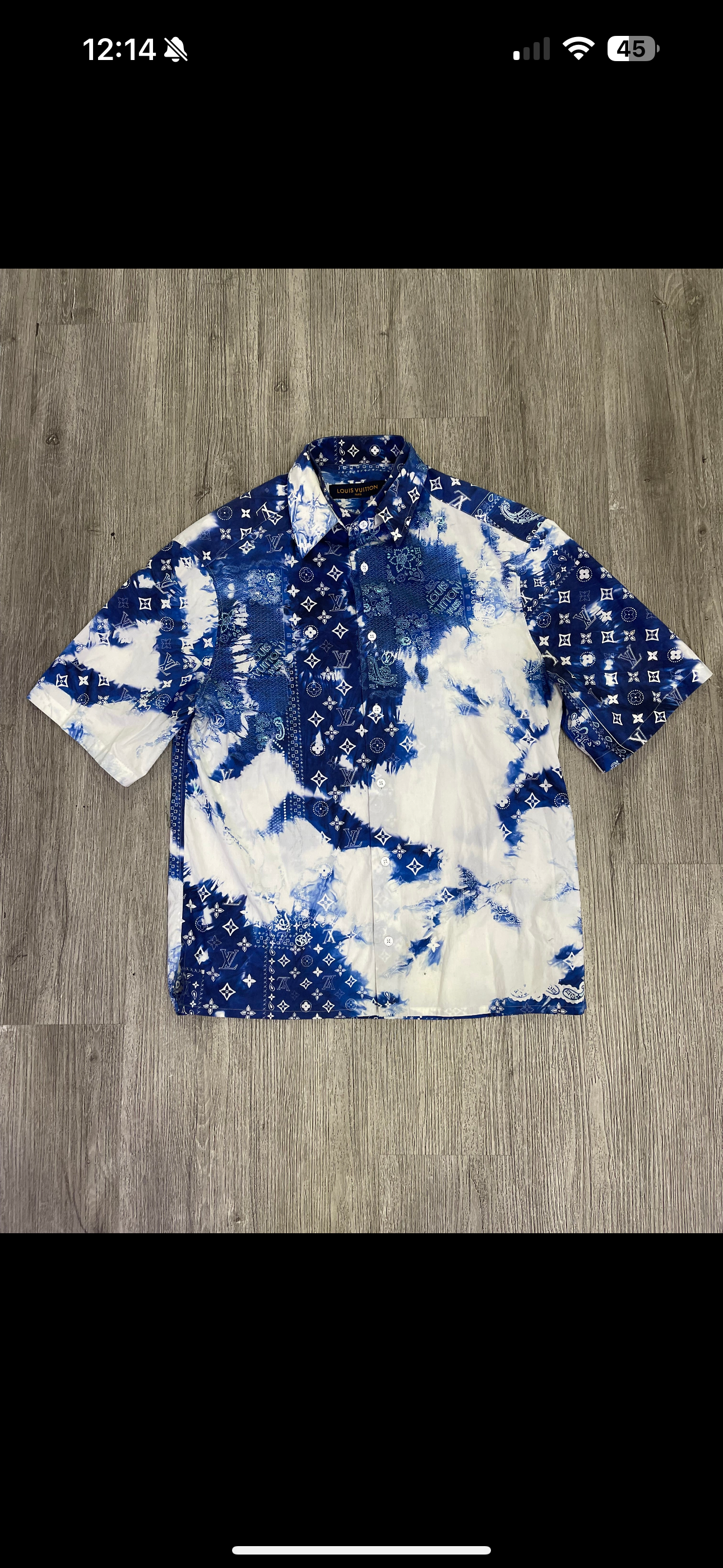 Louis Vuitton Blue Tie Dye Button up