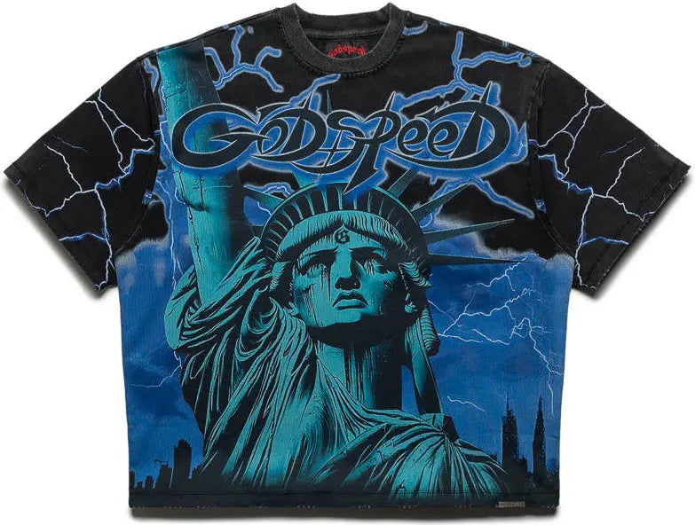 Godspeed Voltage Tee (Black/Blue)